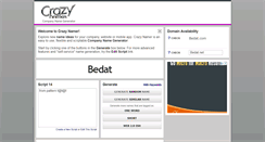 Desktop Screenshot of crazynamer.com